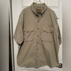 NORTH RIVER‎ Men's Vented Fishing Light Olive XXL Shirt